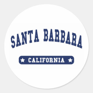 T-skjortor från Santa Barbara California College Runt Klistermärke