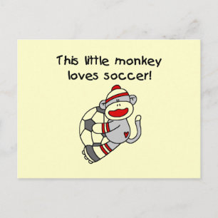 T-skjortor och presenter för sock monkey Kärlek Vykort