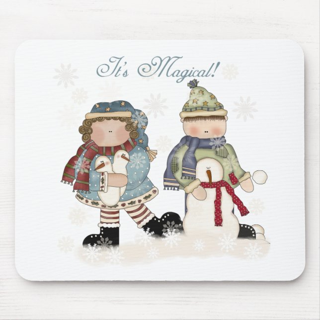 T-skjortor och Roligtar för vinter-trafik Musmatta (Framsidan)