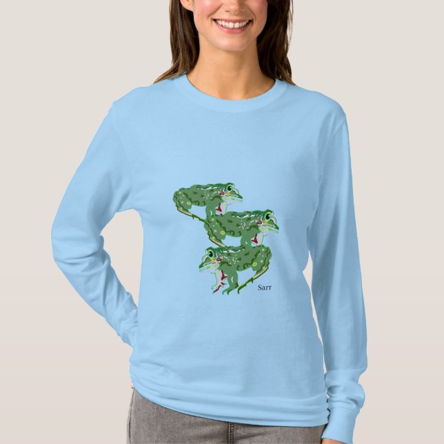 T-skjortor: Spelar upp bladgroddar T Shirt (Framsida)