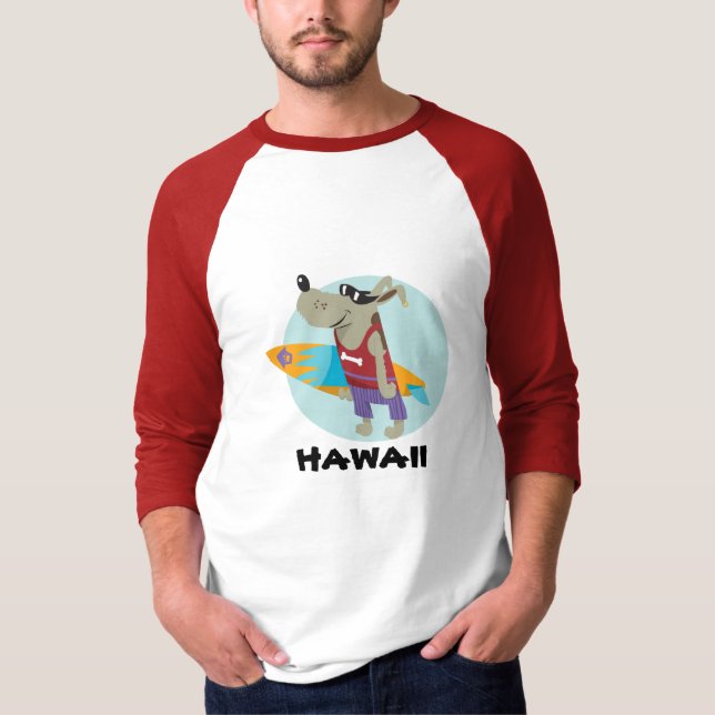 T-SURFAREHUND, HAWAII T-SHIRT (Framsida)