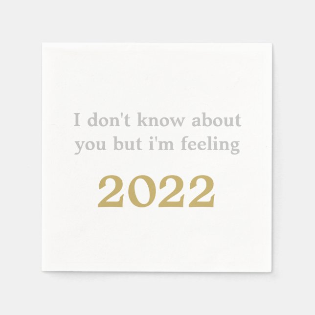 T SWIFT NYE NYÅRSAFTON 2022 FUNNY COCKTAIL PAPPERSSERVETT (Framsidan)