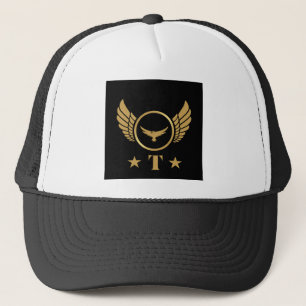 T Symbol Logotyp Initial Guld Eagle Monogram Cap C Keps