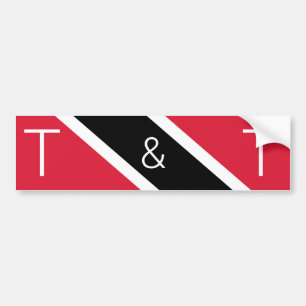 T & T - Trinidad och Tobago Bildekal