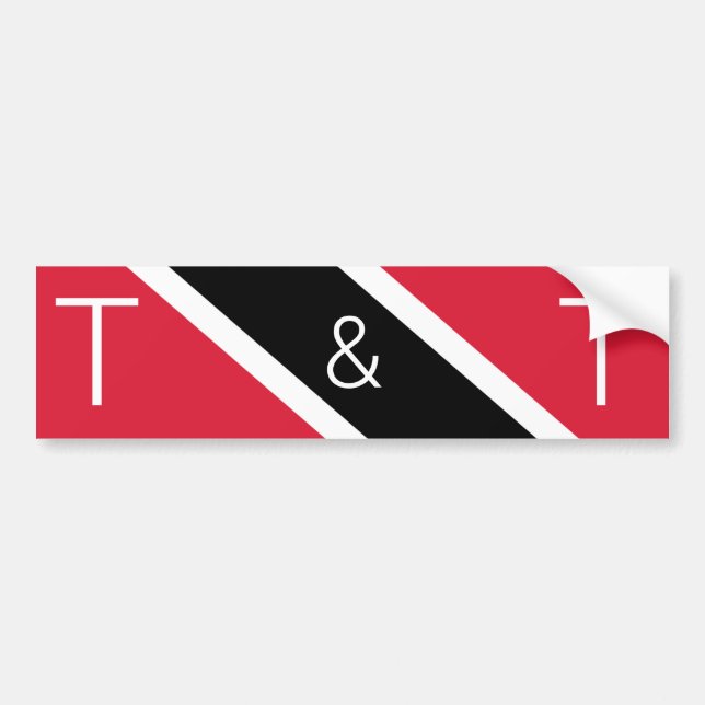 T & T - Trinidad och Tobago Bildekal (Framsidan)