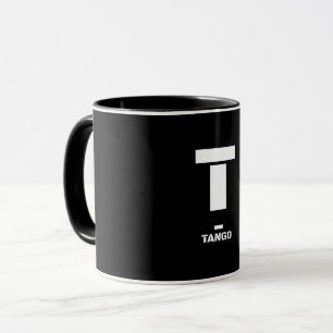 T(Tango) Natos fonetiska alfabet & Morse Code Mugg
