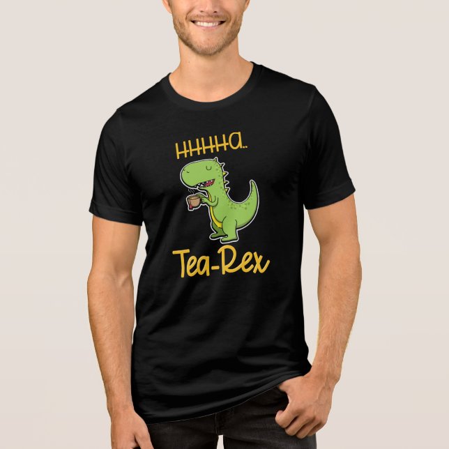 T Tea Rex Dinosaur Tyrannosaurus T Shirt (Framsida)