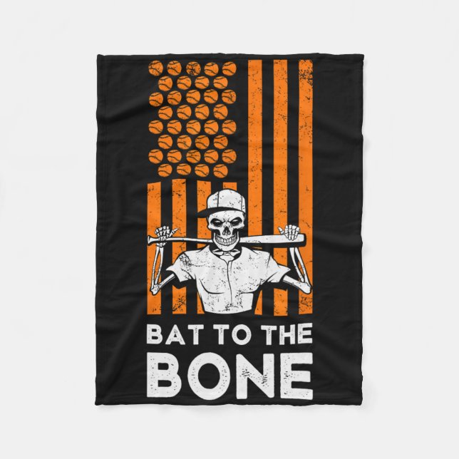 T To The Bone Halloween Sell Skeleton Sell T Usa  Fleecefilt (Framsidan)