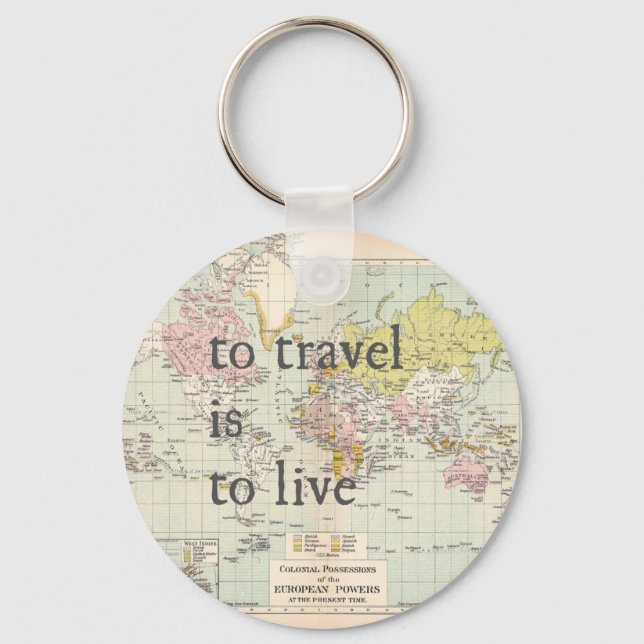 T Travel är att leva Nyckelring (Framsida)