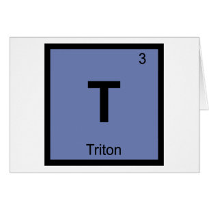 T - Triton Grekisk kemi Periodiska systemets symbo Hälsningskort
