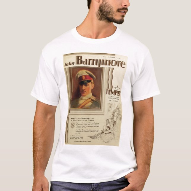 T-tröja 1928 för John Barrymore filmaffisch Tee Shirt (Framsida)