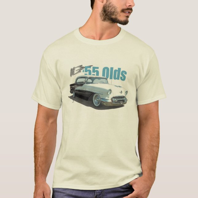 T-TRÖJA 1955 för Oldsmobile raket 88 Tee Shirt (Framsida)
