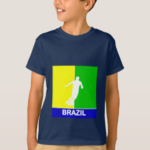 T-tröja 2010 för Brasilien fotbollungdom Tee Shirt