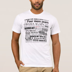 T-tröja 2012 för Obama tidningsrubrik Tee