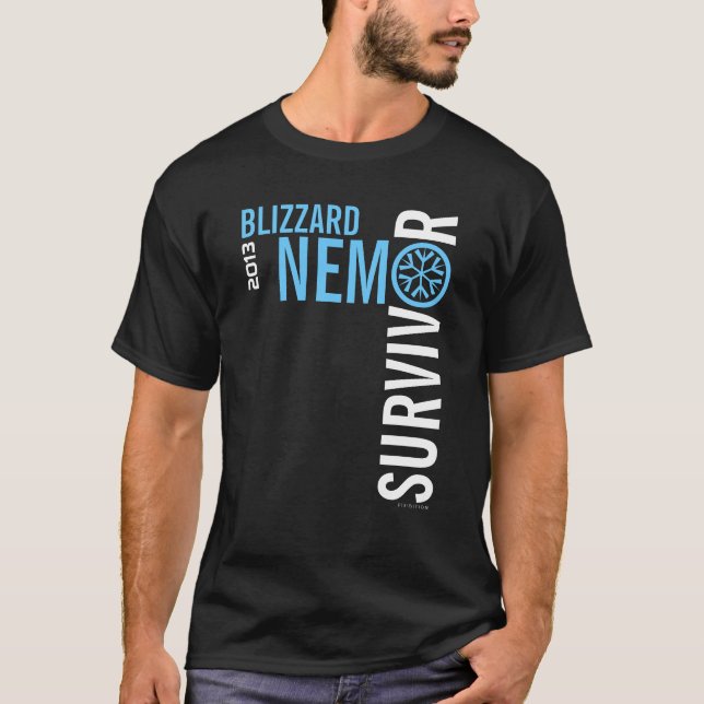 T-tröja 2013 för snöstormNemo överlevande 4 T Shirt (Framsida)
