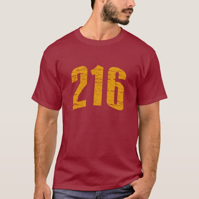 T-tröja 216 (för riktnummer) tee shirt (Framsida)