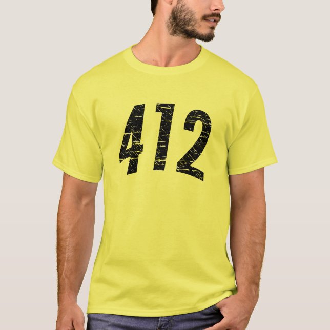 T-tröja 412 (för riktnummer) tee shirt (Framsida)