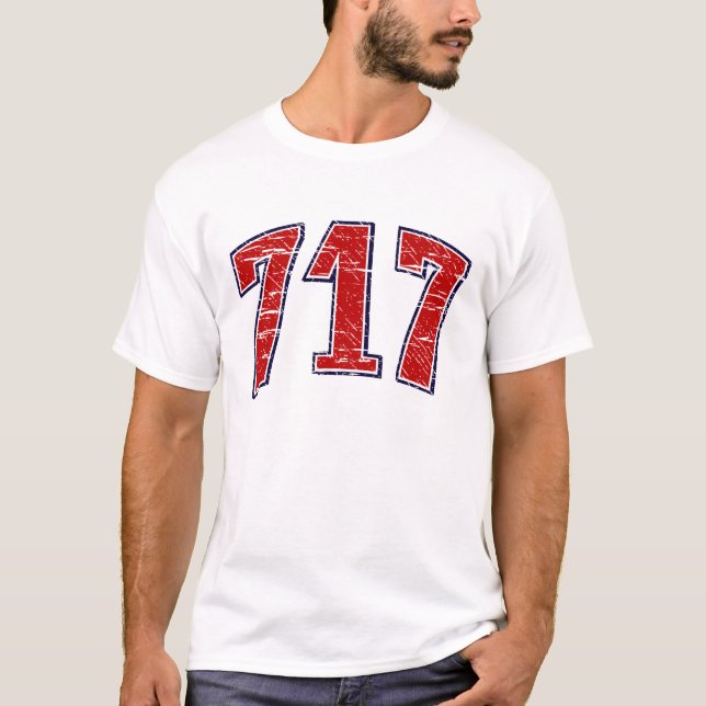 T-tröja 717 (för riktnummer) t-shirt (Framsida)