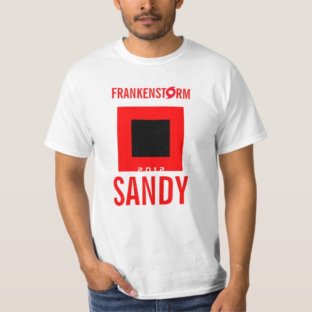 T-tröja 7 för Frankenstorm sandig orkanöverlevande T Shirt (Framsida)