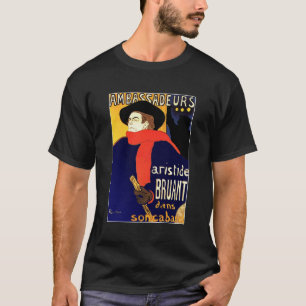 T-tröja: Aristide Bruant vid Toulouse-Lautrec Tee Shirt