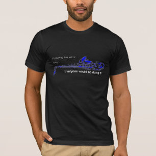 T-tröja Blackk för saxofonspelareutslagsplats T Shirt