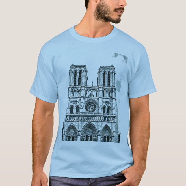 T-tröja - Cathédrale Notre Dame de Paris T Shirt (Framsida)
