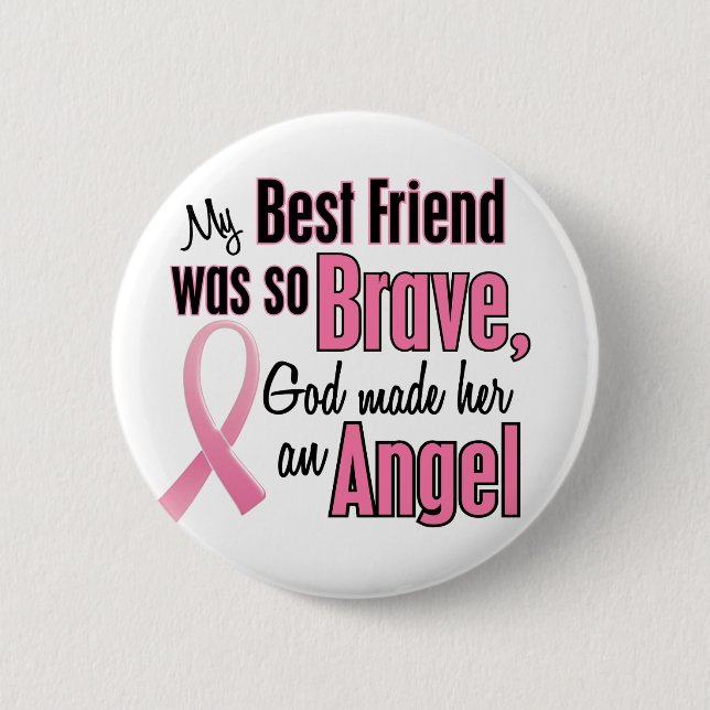 T-tröja & dräkt för ängelBÄSTA VÄNbröstcancer Knapp (Framsida)