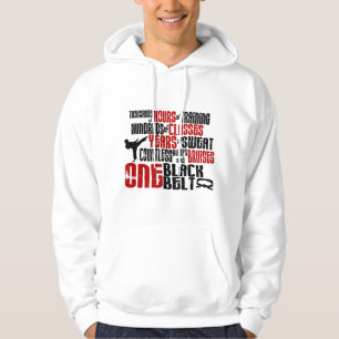 T-TRÖJA & DRÄKT för EN svart KARATE för bälte Sweatshirt Med Luva