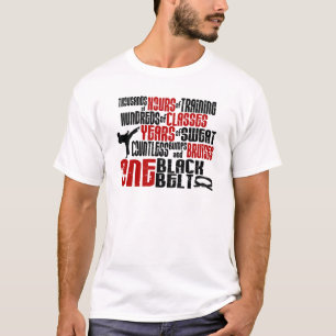 T-TRÖJA & DRÄKT för EN svart KARATE för bälte T-shirt