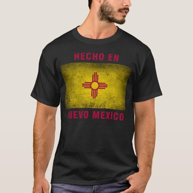 T-tröja - flagga för Hecho en Nuevo Mexico Tee (Framsida)