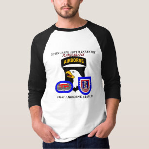 T-TRÖJA för 187TH INFANTERI för BN 3D 101ST T Shirt