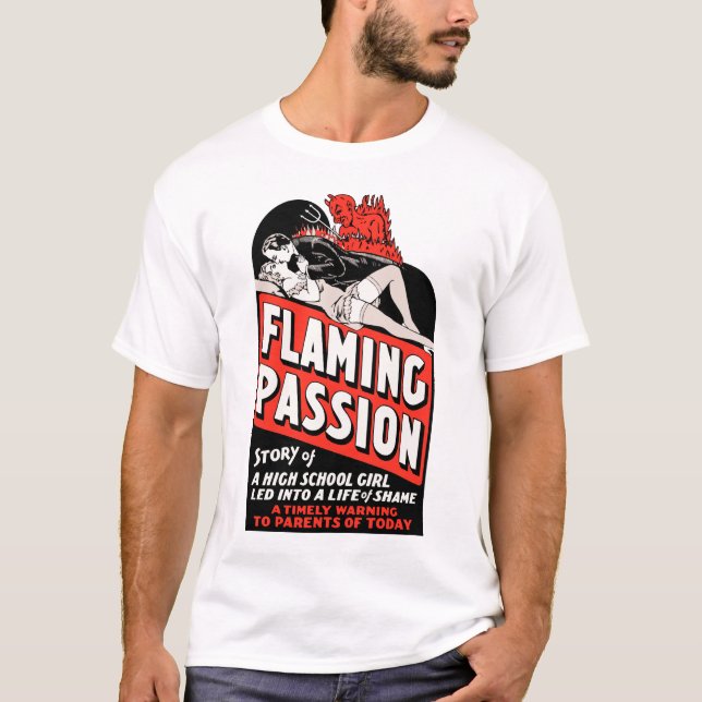 T-tröja för affisch för film "för flammande tee (Framsida)