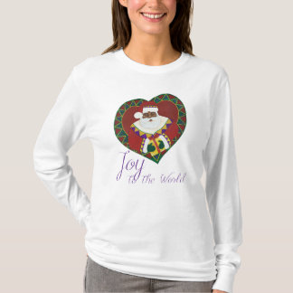 T-tröja för afrikansk amerikanSanta jul T Shirt