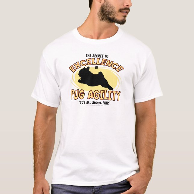 T-tröja för Agilitymopshemlighet T-shirt (Framsida)