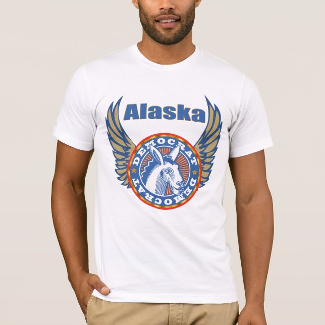 T-tröja för Alaska demokratparty T Shirt (Framsida)
