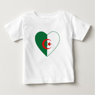 T-tröja för Algeriet flaggahjärta T-shirt