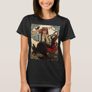 T-tröja för Alphonse Mucha Moravian lärarekör T Shirt