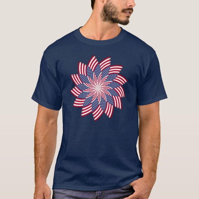 T-tröja för amerikanPinwheelmörk Tröja (Framsida)