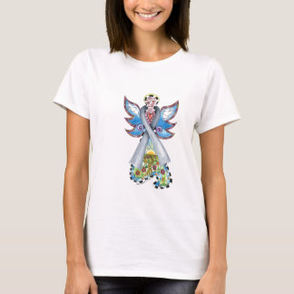 T-tröja för ängel för hjärncancerband t-shirt