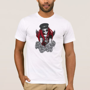 T-tröja för ängel Harley för röd tatueringbik T Shirt