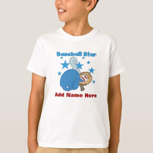 T-tröja för anpassadebaseballstjärna tee shirt