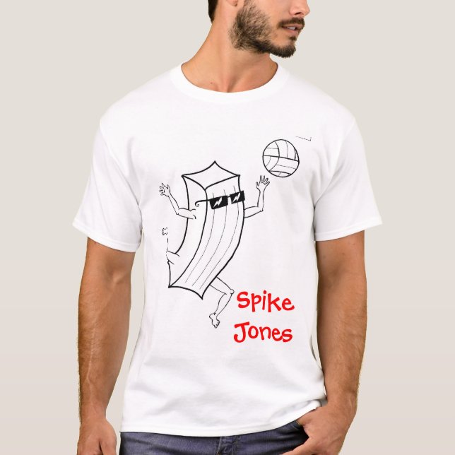 T-tröja för Aon-spikeJones volleyboll Tee (Framsida)