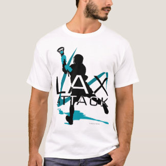 T-tröja för Aqua för attack 3 för Lacrossepojkar T-shirt