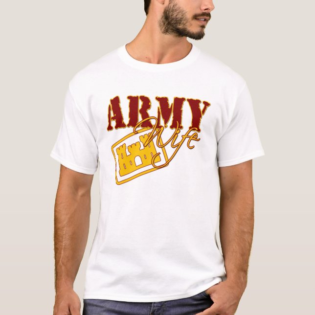 T-tröja för arméingenjörfru t shirt (Framsida)