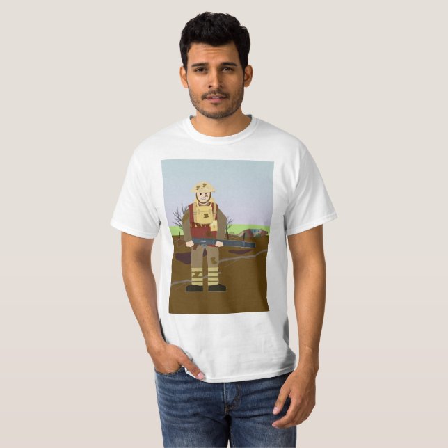 T-tröja för artillerist för 2# brittisk Lewis T Shirt (Hel framsida)