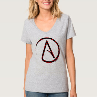 T-tröja för ateistsymbolstjärna för kvinnor tee shirt
