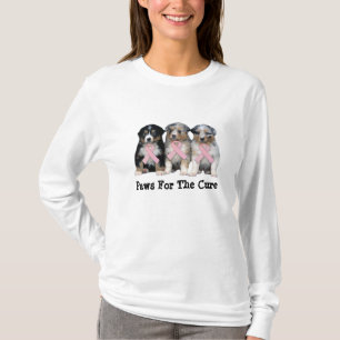 T-tröja för australian shepherdbröstcancerdamer tröja