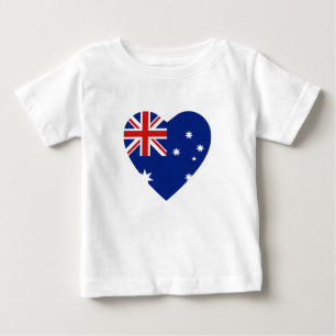 T-tröja för Australien flaggahjärta T Shirt