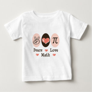 T-tröja för baby för fredkärlekMath T Shirt