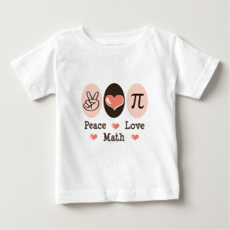 T-tröja för baby för fredkärlekMath T Shirt